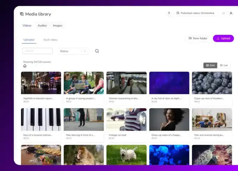 Creating self-service support libraries with searchable video hosting