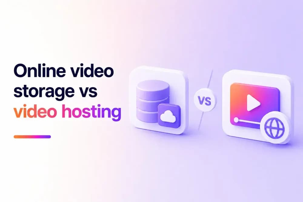 Online video storage vs video hosting: What's the difference?