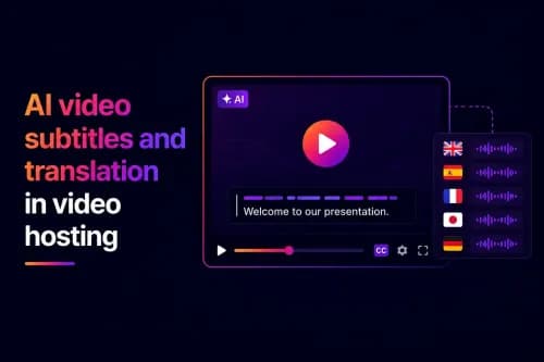 How AI video subtitles and translation work in a hosting platform