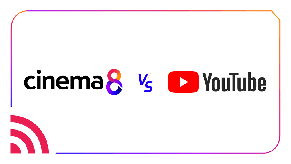 Cinema8 vs YouTube: Which is best for business video hosting?