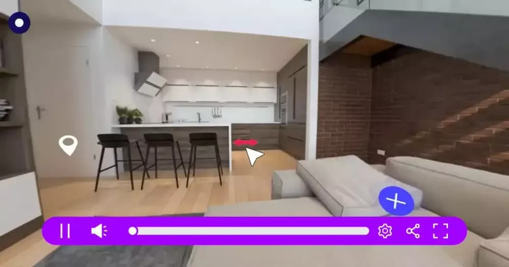 Augmented reality with 360 interactive videos