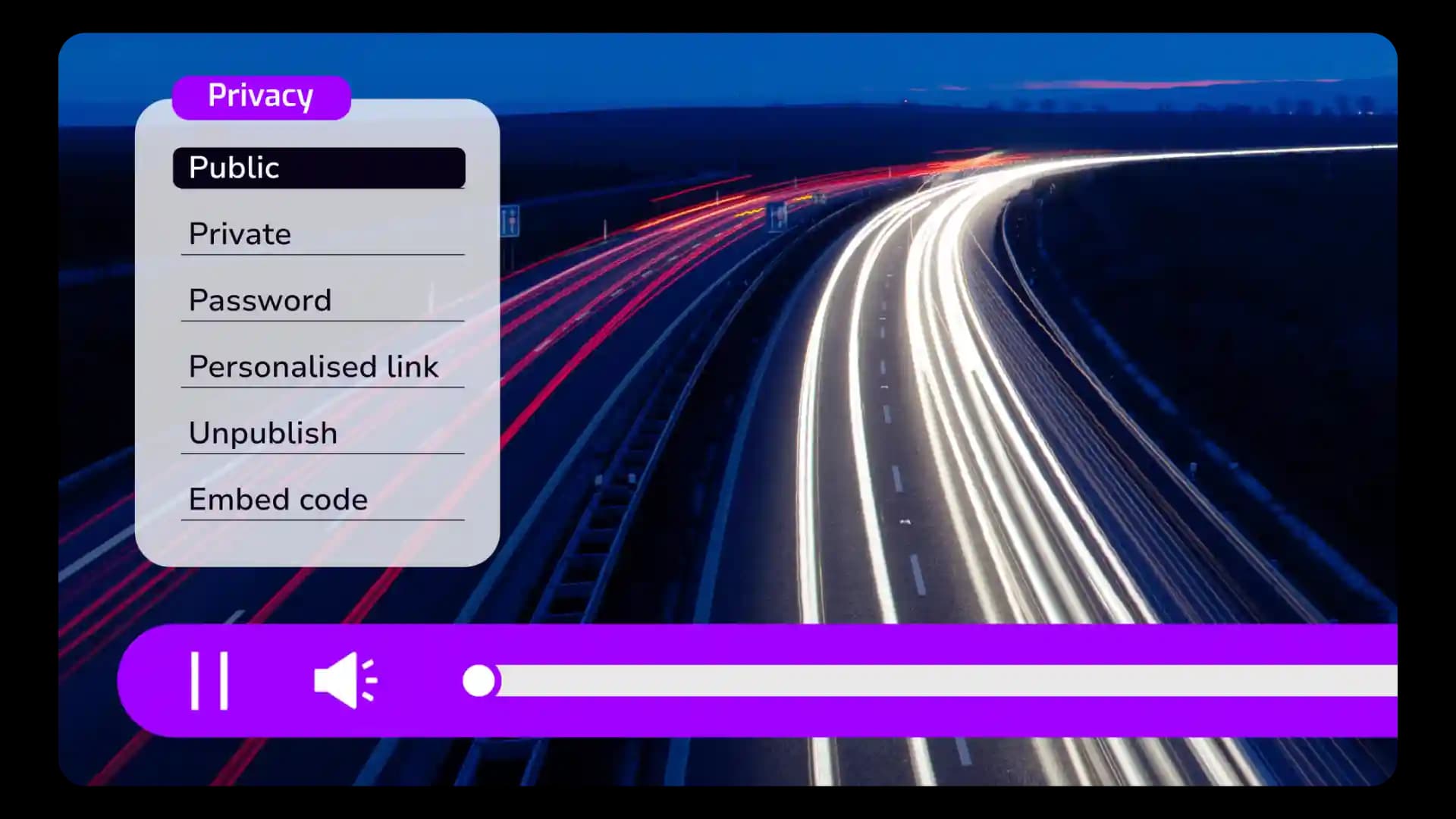 Cinema8's tools show secure video hosting capabilities including private and password-protected access, personalised links, and embedding.