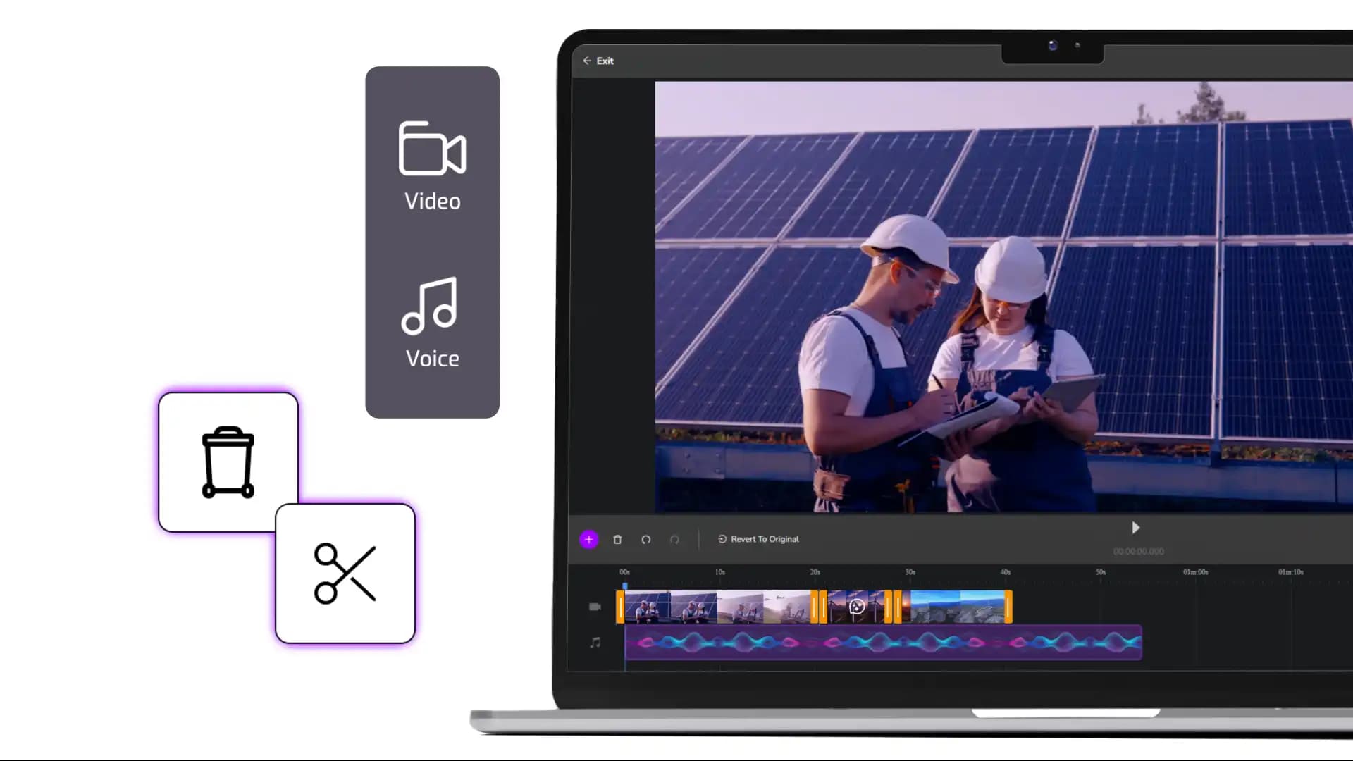 The Cinema8 video hosting platform's built-in video editor is being used to create a compliance video to be shared with employees.
